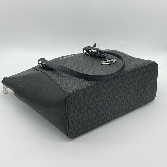 MICHAEL KORS CHARLOTTE LARGE TOP ZIP TOTE Black - Picture 11 of 16